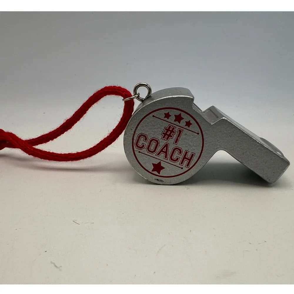 Hallmark #1 Coach Whistle Christmas Ornament